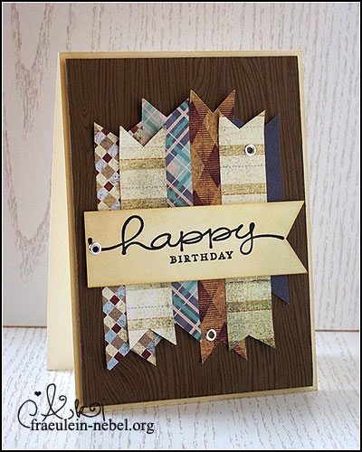 Geburtstagskarte für einen Mann "happy birthday" mit Basic Grey & Stampin' Up! | fraeulein-nebel.org