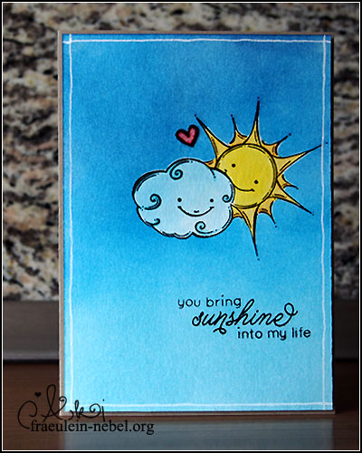 Karte "sun and cloud" mit Whipper Snapper Designs und Distress Ink | © fraeulein-nebel.org