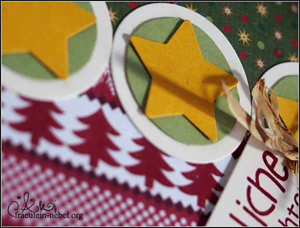einfache Weihnachtskarte "fröhliche Weihnachten" mit Mias Stempelküche und Action | © fraeulein-nebel.org