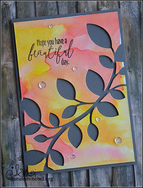 Geburtstagskarte "beautiful day" mit Wplus9 und Distress Ink | fraeulein-nebel.org