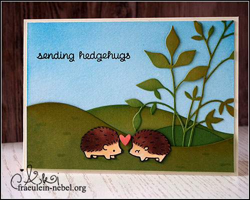 Karte "sending hedgehugs" mit lawn fawn und Stampin' Up! | © fraeulein-nebel.org