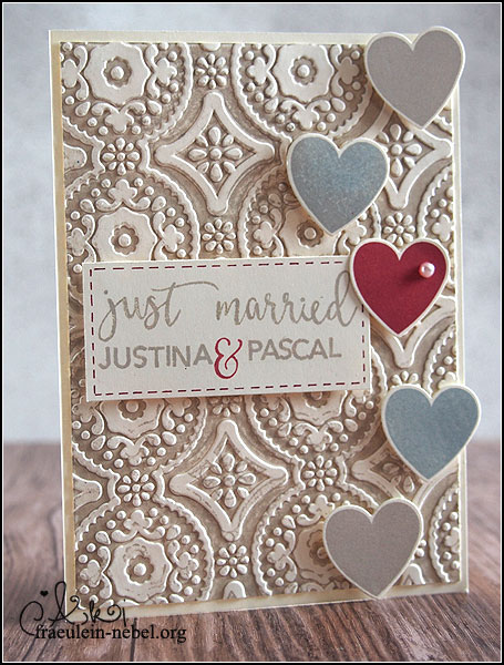 Hochzeitskarte mit Stampin' Up! und Concord&9th "just married" | fraeulein-nebel.org