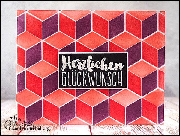 Geburtstagskarte "Cubes" mit Altenew und Ranger Distress Ink | fraeulein-nebel.org