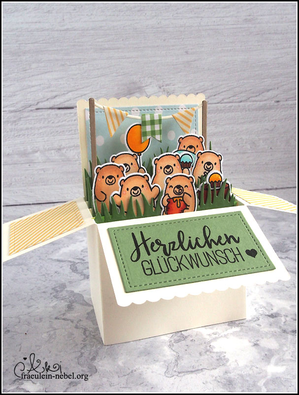 Box Card, Geburtstagskarte mit My Favorite Things und Copic Marker | fraeulein-nebel.org