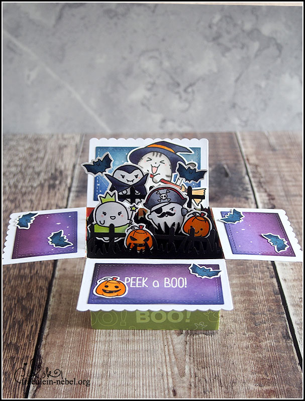 handgemachte Halloween BoxCard mit The Greeting Farm und Copic Markern | fraeulein-nebel.org